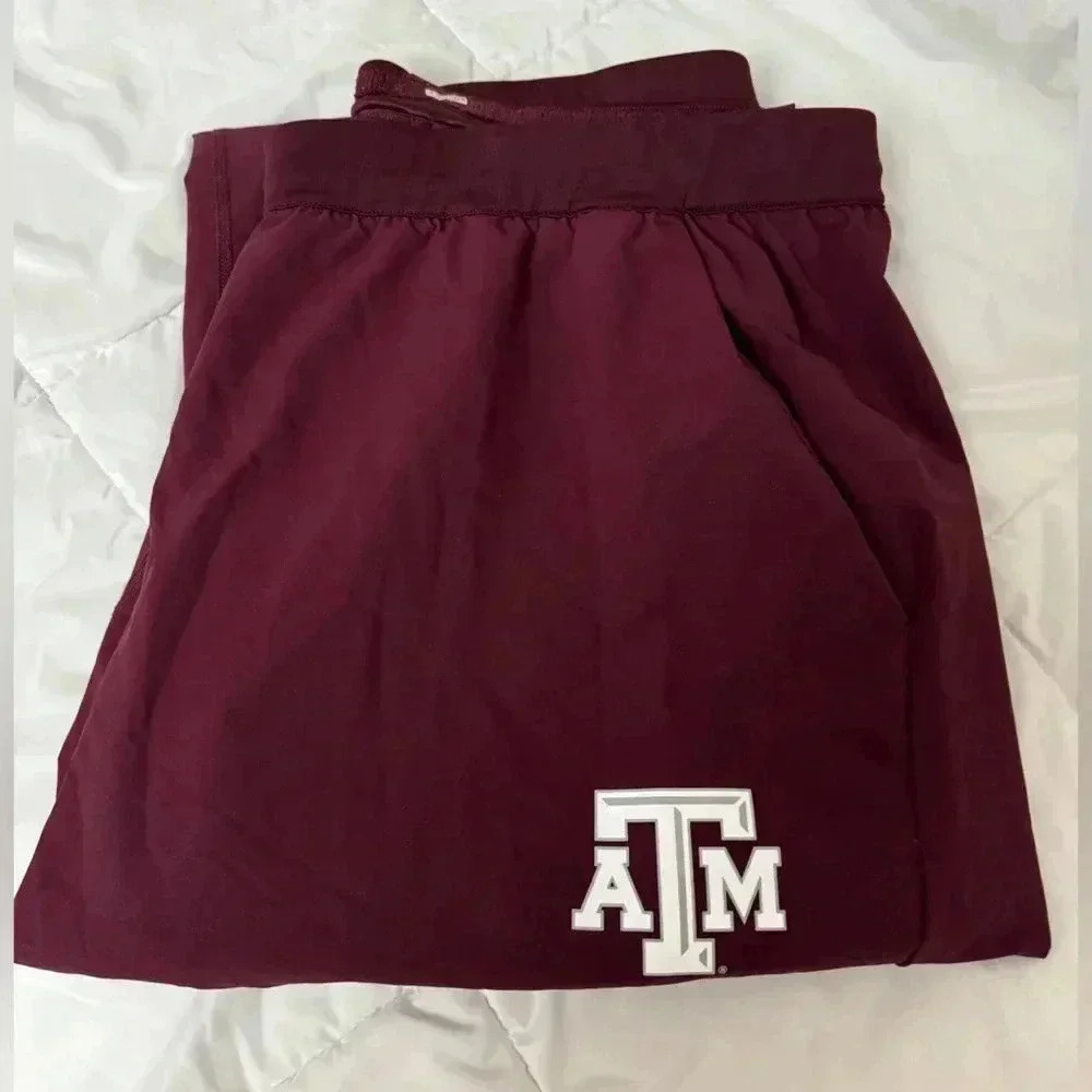 Texas A&M University Adidas Maroon Mens Jogger Exercise Workout Pants Leg Zip 2X - Picture 12 of 13